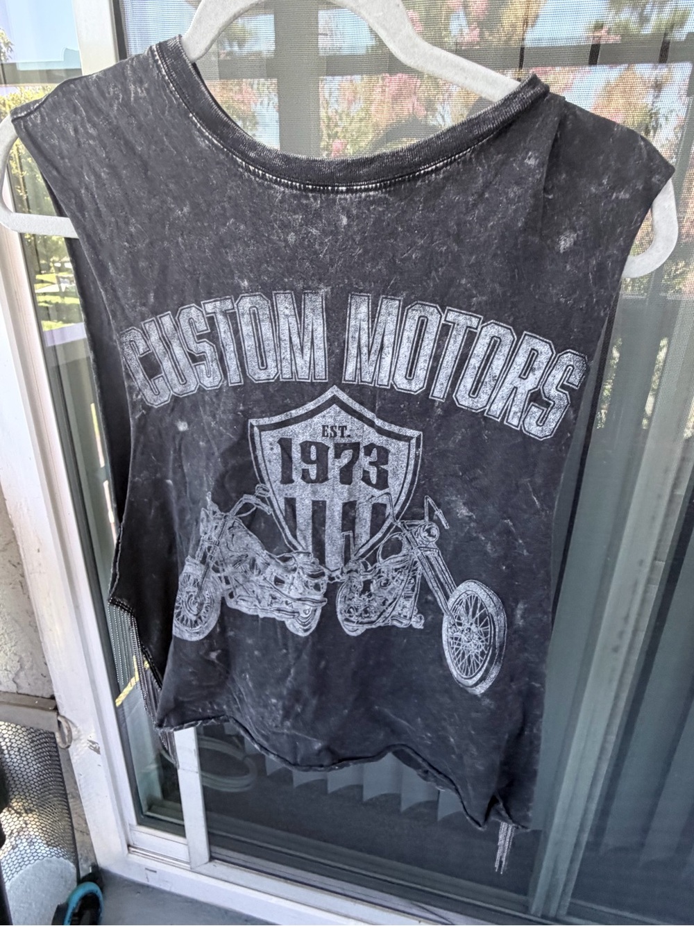 Custom Motors Girls' Black Graphic Muscle Tank